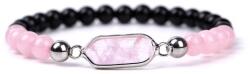 Silver Star Topazwind női karkötő, Rose Quartz Black Onyx, 23 cm (22364)