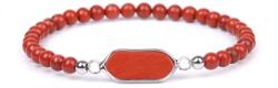Silver Star Elite női karkötő, Red Jasper, 21 cm (22421)