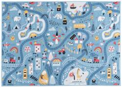 Multidecor Детски килим STELLA STREETS 80x100 см син/град (MU0261)