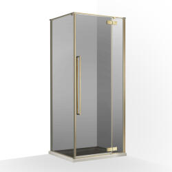 Wellis Mika 90×90 cm szögletes zuhanykabin, szálcsiszolt arany WC00568 (WC00568)