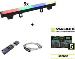  EUROLITE Set 5x LED PT-100/32 Pixel DMX Tube + Madrix Software (20000907)