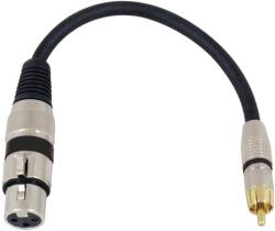 Omnitronic Adapter Cable XLR(F)/RCA(M) 0.2m bk (3022075J)