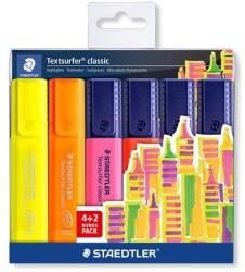STAEDTLER Evidențiator, set, 1-5 mm, STAEDTLER "Textsurfer® Classic 364", 4+2 culori, 6 buc