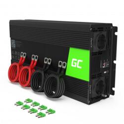 Green Cell Инвертор green cell, 12/220v, dc/ac, 2000w/4000w, Чиста синусоида (gc-invert-12v-2000w-inv11) - ggbox