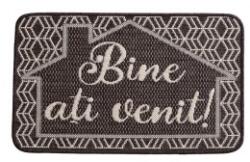 Delta Carpet Covor Dreptunghiular pentru Usa de Intrare, Maro, 50 x 80 cm, Antiderapant, Model Flex Bine Ati Venit (X-19683-91-0508) Pres