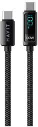Havit Cablu de date / adaptor Havit CB6247, USB-C Male la USB-C Male, 100 W, 2 m (Negru) (HVCB-CB6247-BK)
