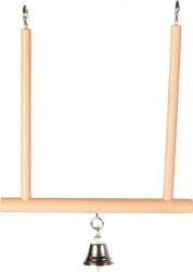 Balansoar din lemn suspendat cu clopoțel 12x13cm