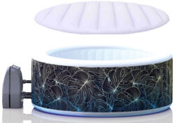 avenli Aurora felfújható jakuzzi levélmintás fehér LED világítással 204x70cm (14195EUV16)