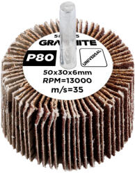 GRAPHITE Disc laminat 50 x 30 x 6 mm, P80 58T395 (58T395)