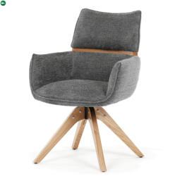 Artium Szürke szövet étkezőszék - kényelmes kárpitozott szék DCH-D1348 GREY2