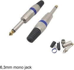  6, 3mm mono jack dugó fém
