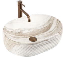 Rea Oktawia Saturn, pultra szerelhető mosdó 500x355x150 mm, kőutánzat, REA-U3529 (REA-U3529)