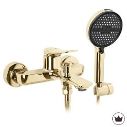 Rea Vision PREMIUM, fali kádcsaptelep kézizuhannyal, fényes arany, REA-B6736 (REA-B6736)