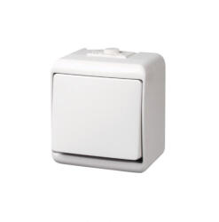 Somogyi Elektronic Kft GAO 22081 1 pólusú kapcsoló, kültéri IP44 kivitel, 230 V~ / 50 Hz / 10 A, fehér (22081)