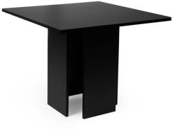  Masă de dining Gasper 100 cm, pătrată, neagră