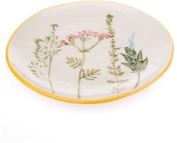 Dakls Бяла десертна порцеланова чиния ø 21 cm Flower Garden - Dakls (HM3905)
