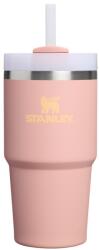 STANLEY Прасковен термос със сламка от неръждаема стомана 600 ml Quencher H2. O FlowState Tumble Peach Rose - Stanley (100000146125)