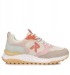 RIEKER Női sportcipő Rieker W2506-61 bézs színes fűzött platform (W2506-61)