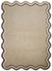 Flair Rugs Ръчно изработен вълнен килим в естествен цвят 120x170 cm Leo Scallop - Flair Rugs (503119381117)