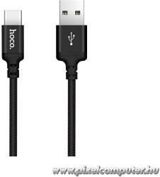 hoco. USB - USB-C kábel 2 m - Textil borítás, 2A töltés és adatátvitel (6957531062929)