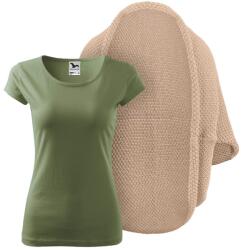 Bontis Set damă: Cardigan tricotat și tricou - Bej / Khaki | XL (set-L497/MAL122_11/khaki_XL)