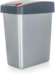 keeeper Coș de gunoi basculant 25 l, dreptunghiular, plastic, argintiu/gri Cos de gunoi