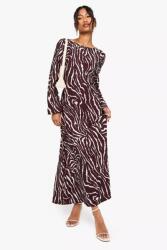 Boohoo Ruha Állatmintás Maxi Kerek Nyakú Hosszú Ujjú Boohoo 38