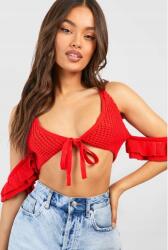 Boohoo Hímzett Kötött Felső M-es