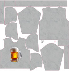 Takoy Panel szabásmintával férfi melegítőfelső funkcionális szabadidő anyagból harmatos sör 2XL