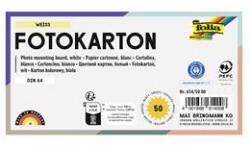 FOLIA Dekorkarton, 2 oldalas, A4, 300 g, 50 lap, FOLIA, fehér (FL6145000) - officepantry