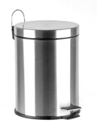  Pedálos szemetes, rozsdamentes acél, kivehető műanyag vödörrel, 10 liter