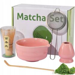 Bedee Matcha Szett 5 Részes Rózsaszín Bambusz Seprű Chasen, Kerámia (FSMCTZ)