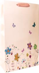 Paper Craft SET 10 pungi de cadou mare cu model vara - floricele
