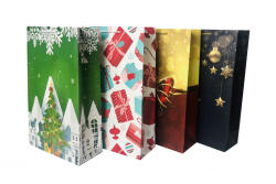 Paper Craft Set 8 pungi de cadou mari cu modele variate Craciun