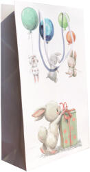 Paper Craft SET 10 pungi cadou mari cu model - iepurasi