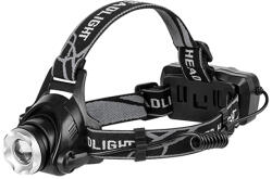 Rebel Power Lanterna frontala LED 10W cu zoom, 300 lm si 2 acumulatori Rebel (URZ0936-1)