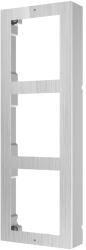 Hikvision Cadru de montaj videointerfon modular Hikvision, 3 module, inox (DS-KD-ACW3/S)