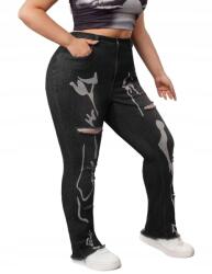 Shein Egyenes Szárú Pamut Farmernadrág Közepes Derékmagasság 5XL