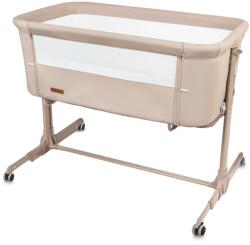 Kidwell Patut cu leganare cullami, co-sleeper 2 in 1, cu laterala culisanta, cu setare unghiulara, cu roti, reglabil in 6 pozitii pe inaltime, beige