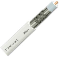 TSY Power Cablu coaxial RG6 Trishield 305 m alb, triplu ecranat, TSY Power (TSY-RG6-TRIS)