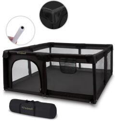 Kidwell Tarc de joaca kidwell fanko negru 130x130 cm spatiu sigur, modern si confortabil pentru copilul tau
