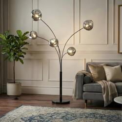 IV Interior Concept Lampa de podea moderna cu 5 globuri sticla fumurie LIQUID DIAMOND (A-48502 VC)