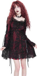 Devil Fashion rochie damă DEVIL FASHION - Gothic - Red Floral - SKT24502