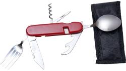 Joker Briceag multifunctional cu tacamuri din inox si husa pentru camping Joker (JKR0467) Tacam