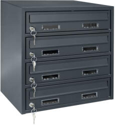 KĽUČKA M39R/4 schránka rovná RAL7016 RAL 7016 / Antracit (3124K23182)