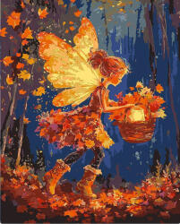 Figured Art Set pictura pe numere, cu sasiu, Zana frunzelor, 40x50 cm (FA10794-Y)