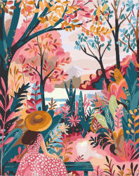 Figured Art Set pictura pe numere, cu sasiu, Gradina colorata toamna, 40x50 cm (FA10482-Y)