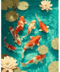 Art City Set goblen cu diamante, cu sasiu, Pesti Koi, 30x40 cm (VA927)