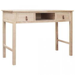 vidaXL Birou de scris, culoare naturală, 110 x 45 x 76 cm, lemn (284159) - izocor