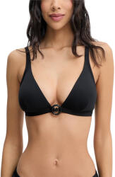 Michael Kors Bikini Top Logo Bra With Logo Ring MM99982 001 black (MM99982-001 black) Costum de baie dama